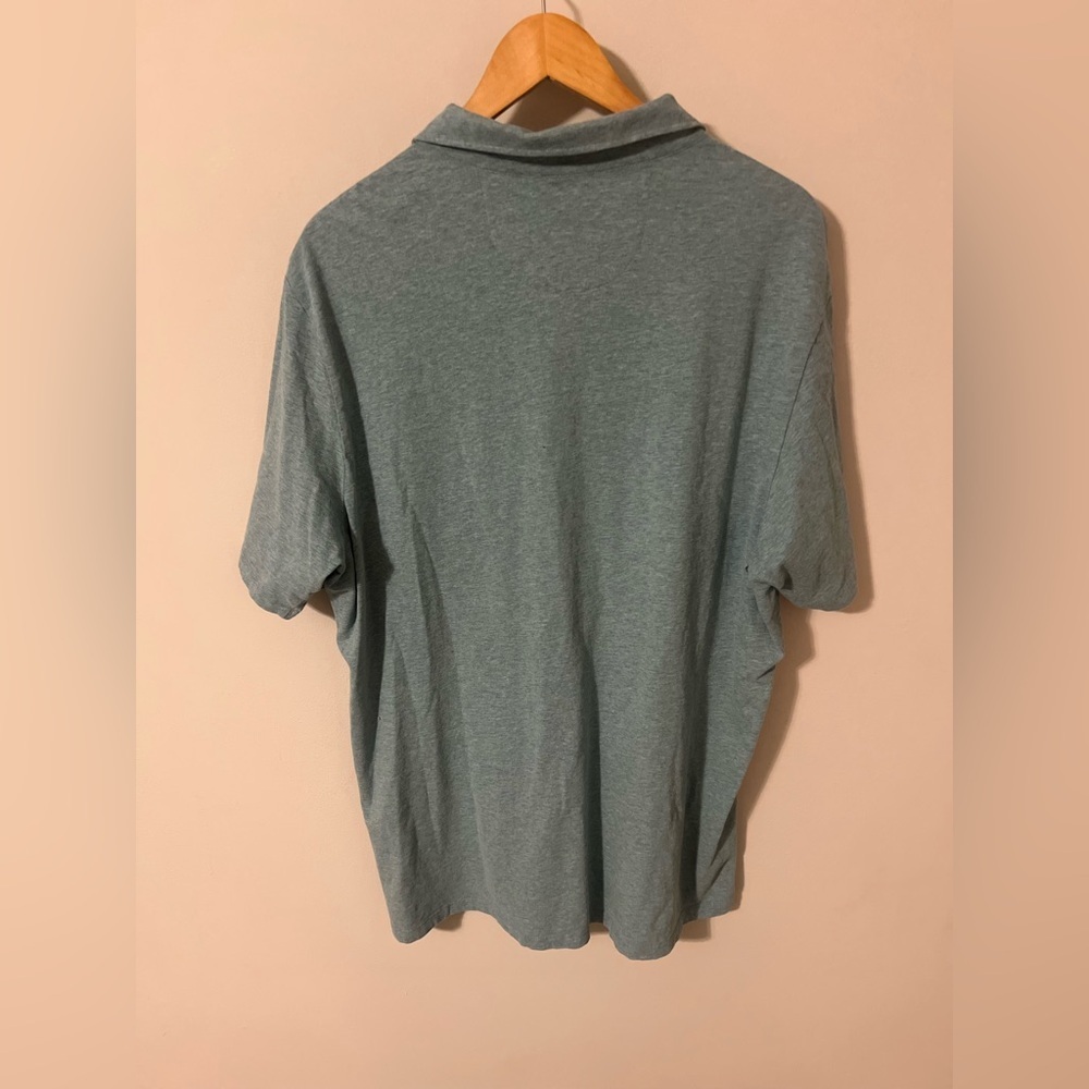Good Man Brand by Russell Wilson No Button Cotton Polo Shirt Teal Blue XL - Picture 6 of 6